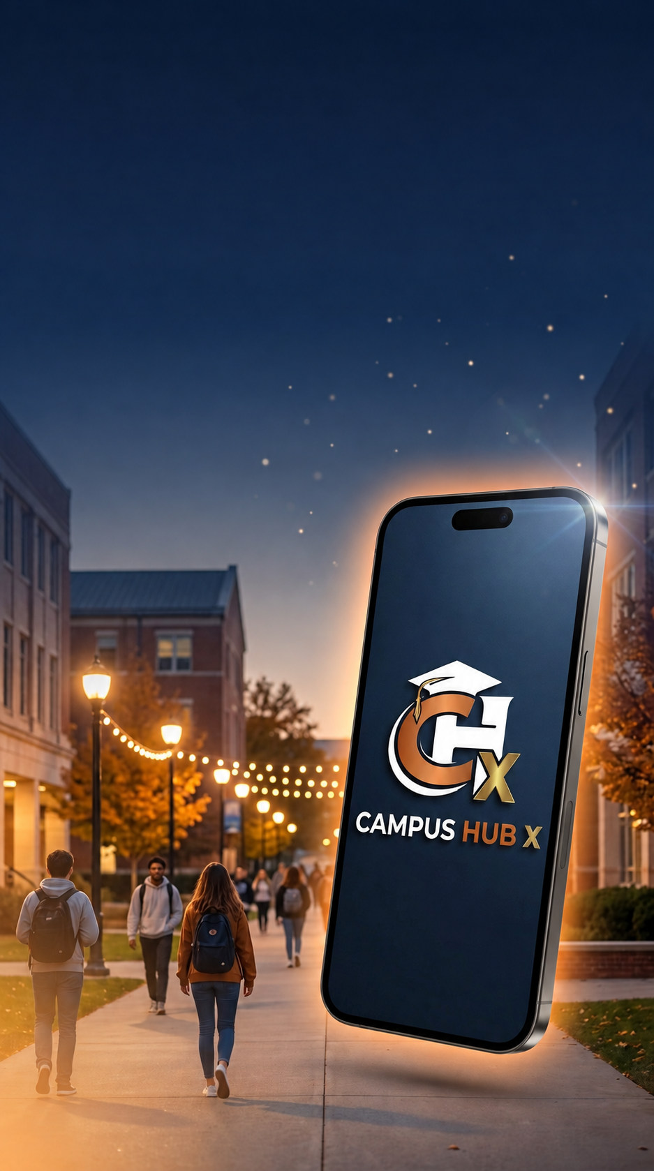 Campus at dusk